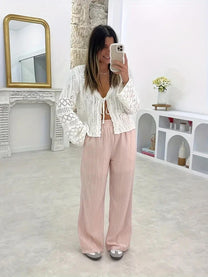 Hollow Knit V-Neck Vest