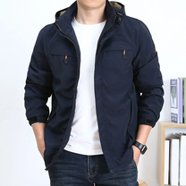 Hooded Casual Jacket With Multi-Pockets