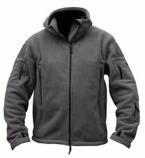 Hooded Fleece Jacket With Full Zip For Men