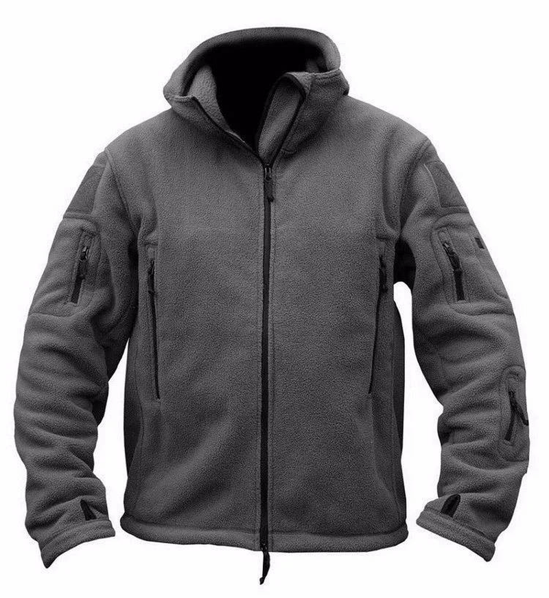 Hooded Fleece Jacket With Full Zip For Men