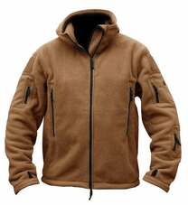 Hooded Fleece Jacket With Full Zip For Men