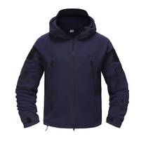 Hooded Fleece Jacket With Full Zip For Men