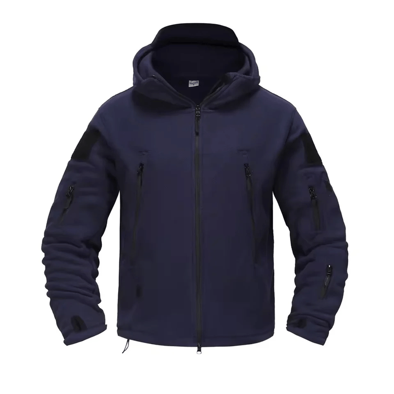Hooded Fleece Jacket With Full Zip For Men