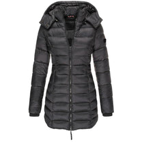 Hooded Insulated Winter Jacket With Zipper Closure