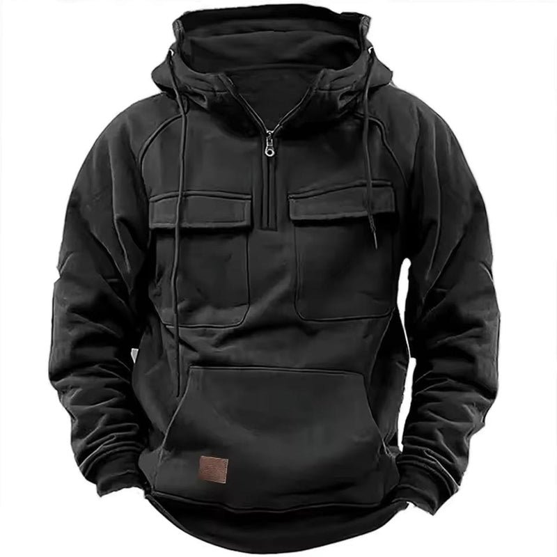 Hooded PU Leather Jacket For Men