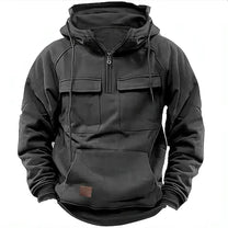 Hooded PU Leather Jacket For Men