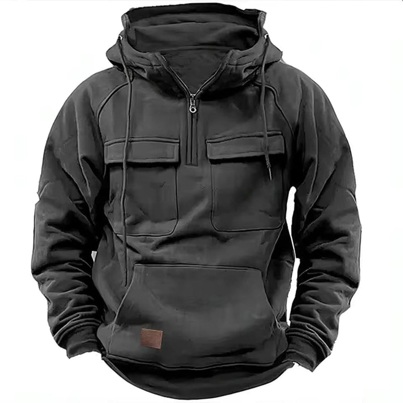 Hooded PU Leather Jacket For Men