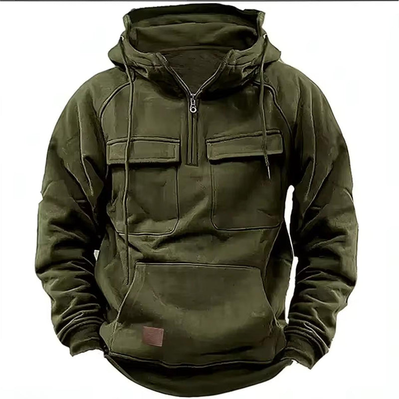 Hooded PU Leather Jacket For Men