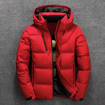 Hooded Quilted Puffer Jacket For Men