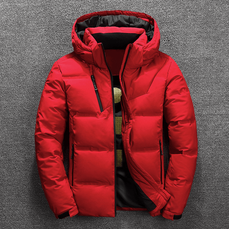 Hooded Quilted Puffer Jacket For Men