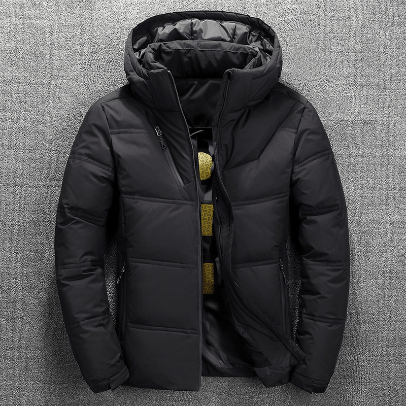 Hooded Quilted Puffer Jacket For Men