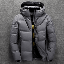 Hooded Quilted Puffer Jacket For Men