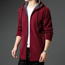 Hooded Windbreaker Sweater With Warm Lining