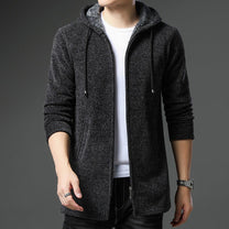 Hooded Windbreaker Sweater With Warm Lining