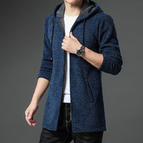 Hooded Windbreaker Sweater With Warm Lining