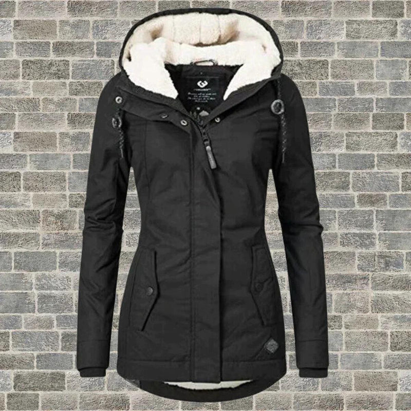 Hooded Winter Coat With Pockets For Women