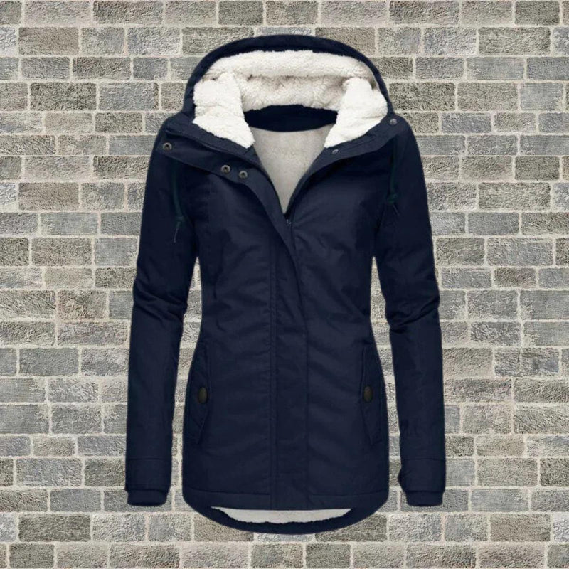 Hooded Winter Coat With Pockets For Women