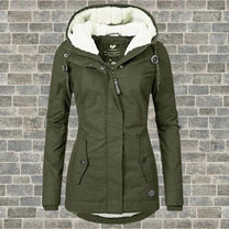 Hooded Winter Coat With Pockets For Women