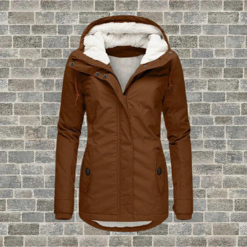 Hooded Winter Coat With Pockets For Women