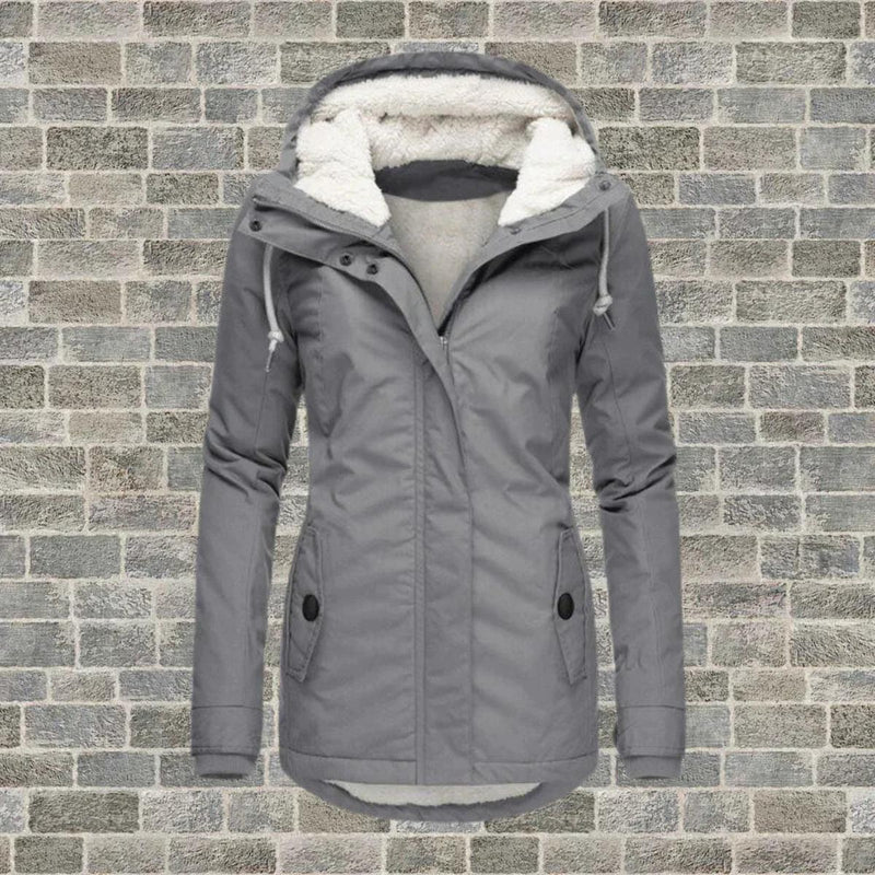 Hooded Winter Coat With Pockets For Women