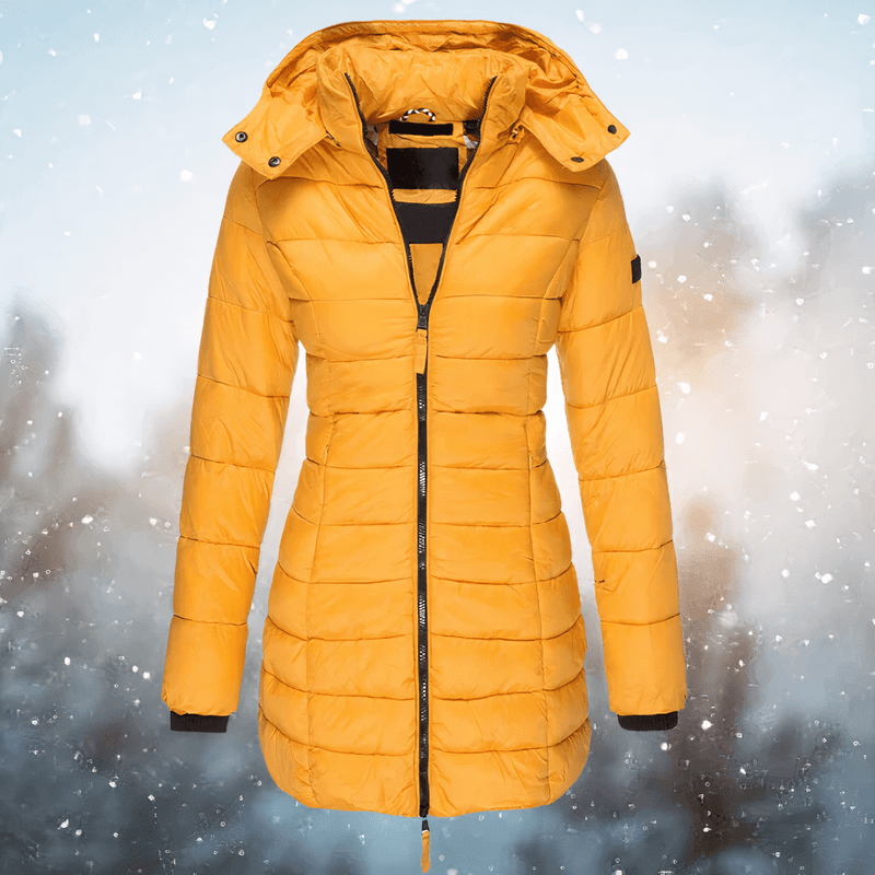 Hooded Winter Parka With Mid-Length Design