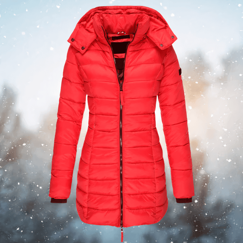 Hooded Winter Parka With Mid-Length Design