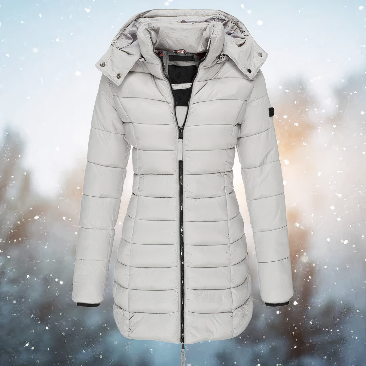 Hooded Winter Parka With Mid-Length Design