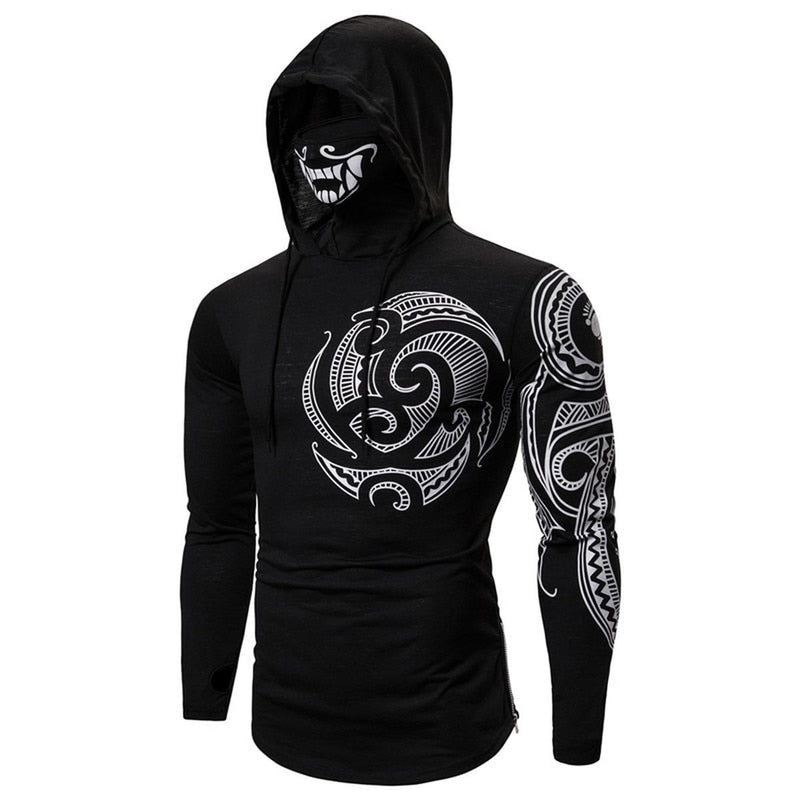 Hoodie With Integrated Face Mask For Outdoor Sports