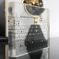 Illuminated Periodic Table With Real Elements