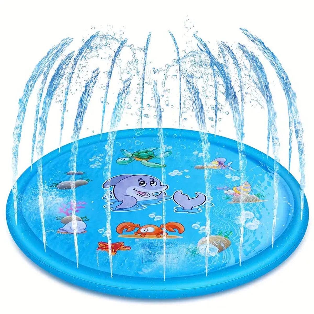 Inflatable Water Play Mat For Kids With Sprinklers