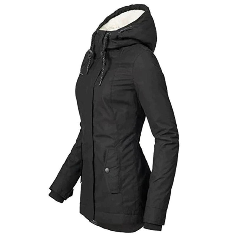Insulated Hooded Winter Coat For Women, Waterproof And Breathable