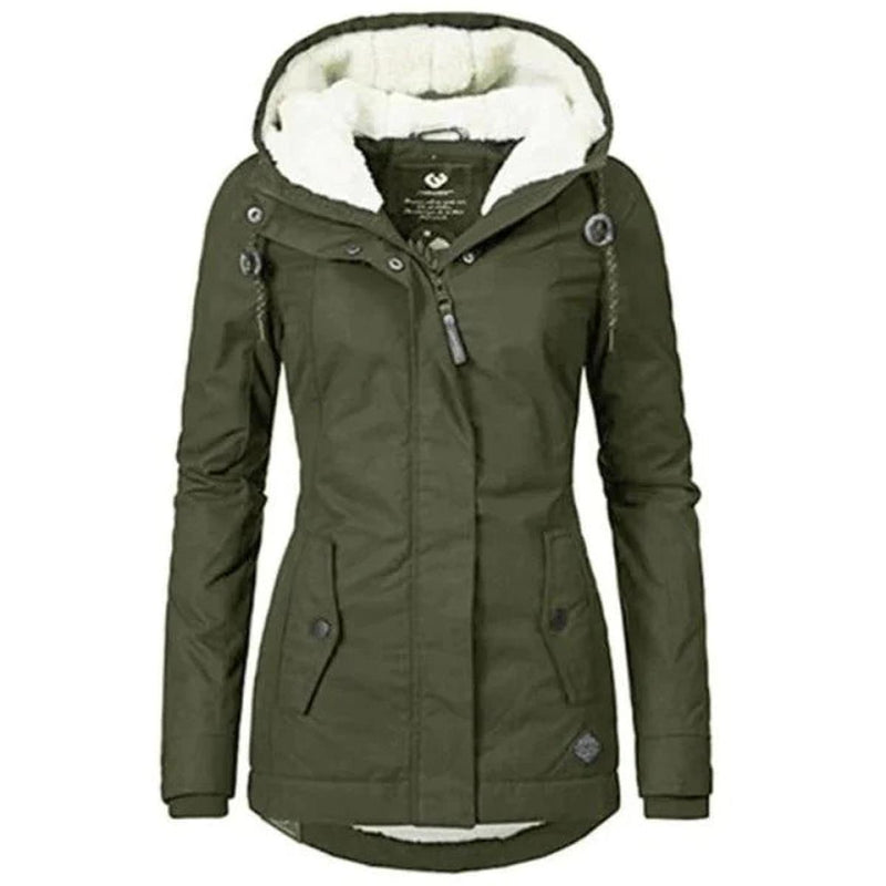 Insulated Hooded Winter Coat For Women, Waterproof And Breathable