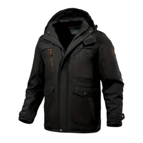 Insulated Men&#39;s Winter Jacket With Hood And Plush Lining