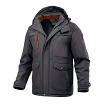 Insulated Men&#39;s Winter Jacket With Hood And Plush Lining
