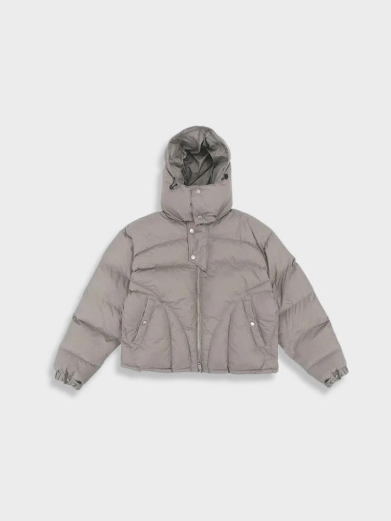 Insulated Padded Jacket With Hood For Extreme Cold Weather