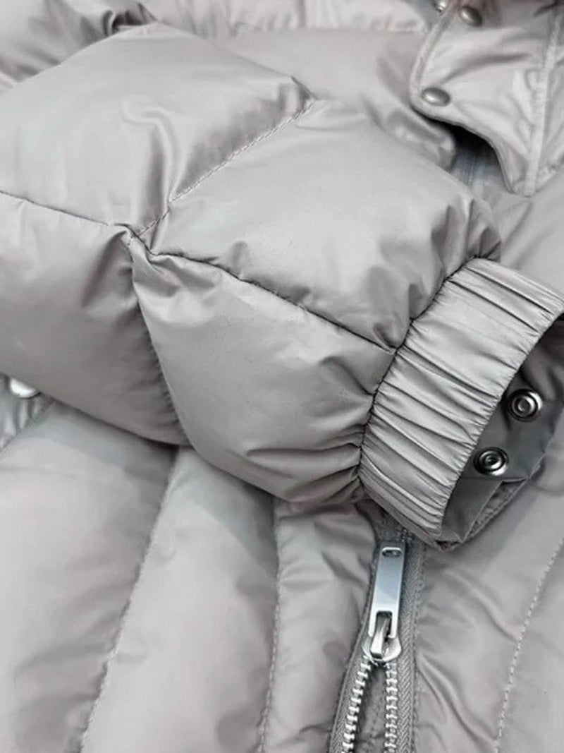 Insulated Padded Jacket With Hood For Extreme Cold Weather