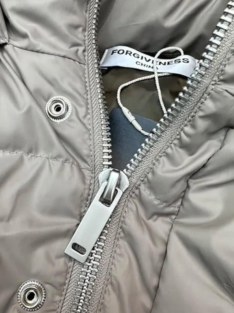 Insulated Padded Jacket With Hood For Extreme Cold Weather