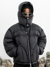 Insulated Padded Jacket With Hood For Extreme Cold Weather