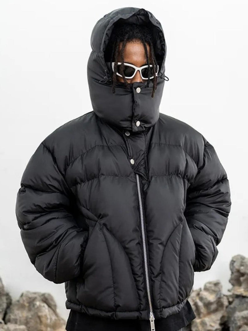Insulated Padded Jacket With Hood For Extreme Cold Weather