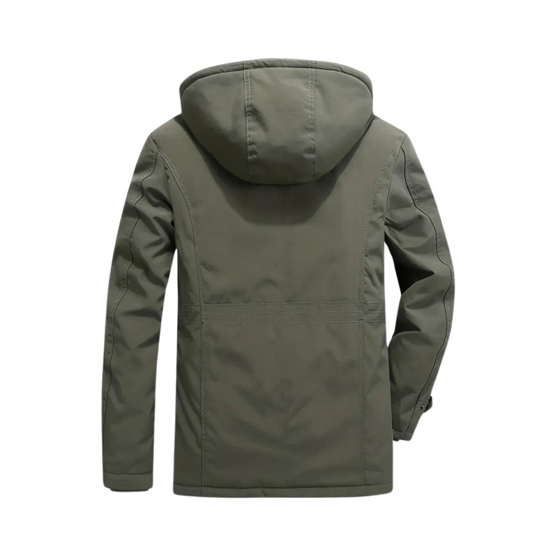 Insulated Waterproof Outdoor Jacket - Windproof, Lightweight, Adjustable Hood