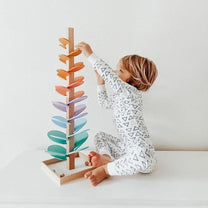 Interactive Rainbow Marble Tower For Kids