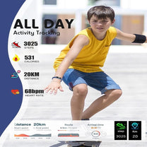 Kids Fitness Activity Tracker Watch With Health Monitoring