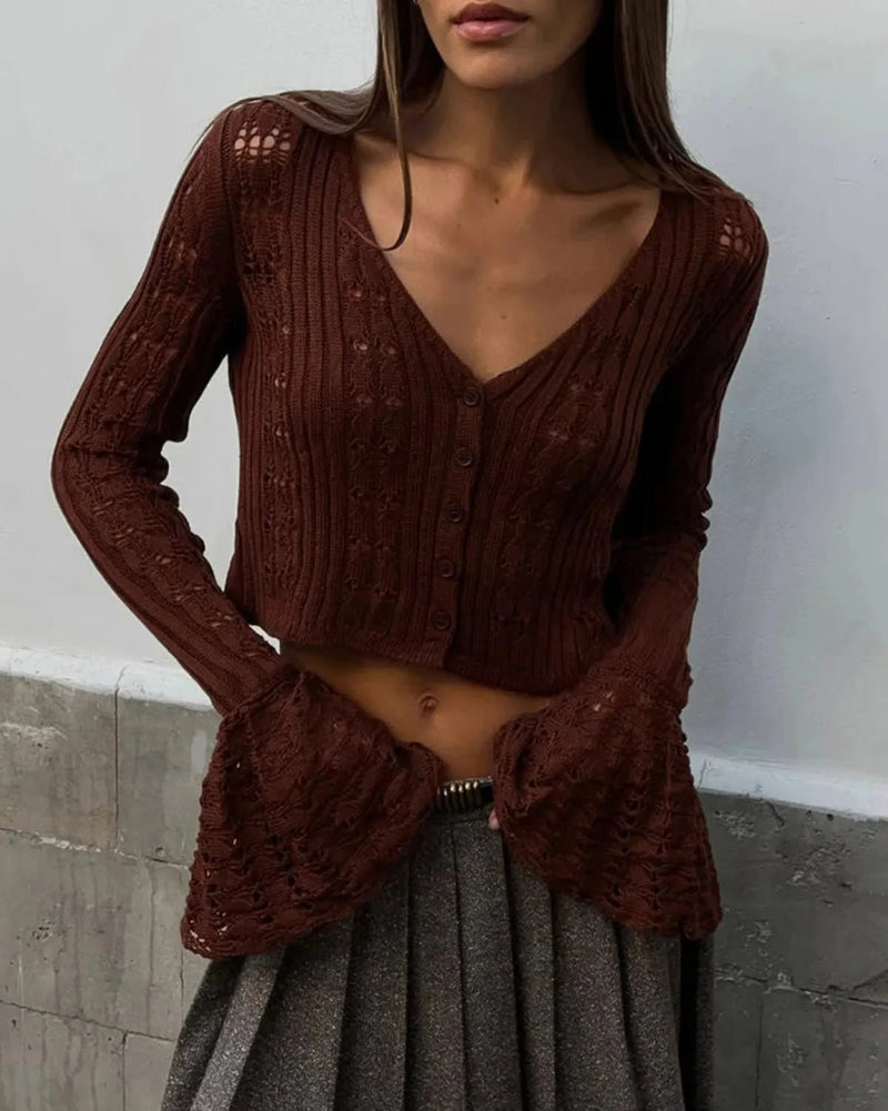 Knitted Summer Cropped Cardigan