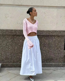 Knitted Summer Cropped Cardigan