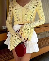 Knitted Summer Cropped Cardigan