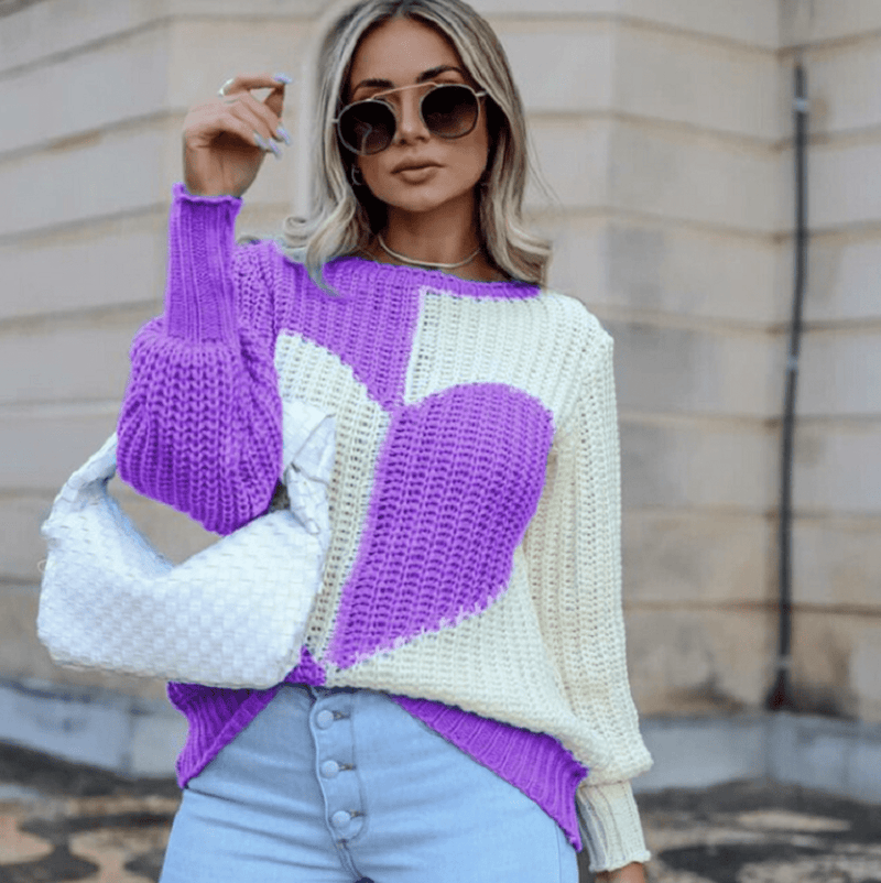 Knitted Sweater Cozy Fashionable Design