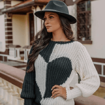 Knitted Sweater Cozy Fashionable Design