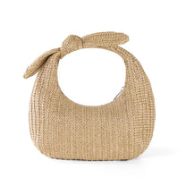 Knot Detail Straw Bag
