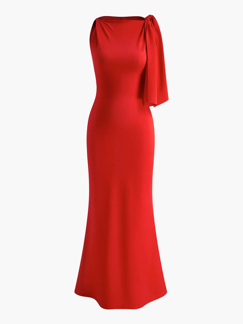 Knotted Sleeveless Maxi Dress