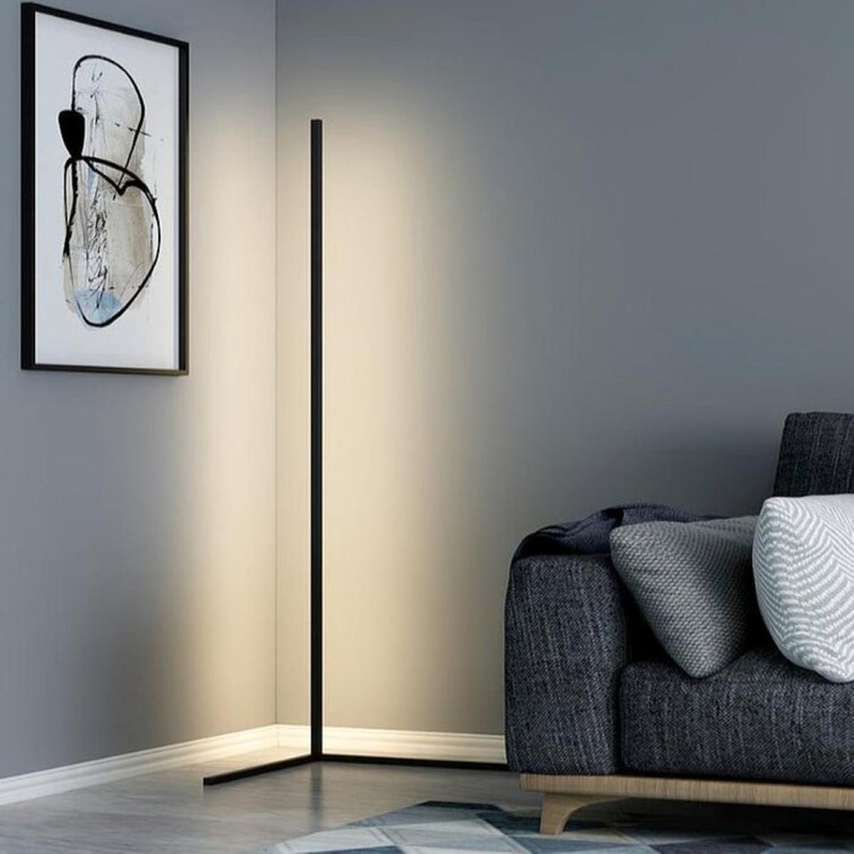 LED Corner Floor Lamp With Remote Control